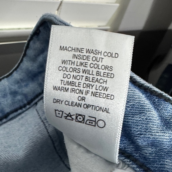 VERVET Women's Olivia High Rise Raw Hem Wide Leg Jeans Size 28 - Picture 6 of 7